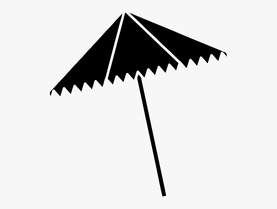 Black Beach Umbrella Png, Transparent Clipart