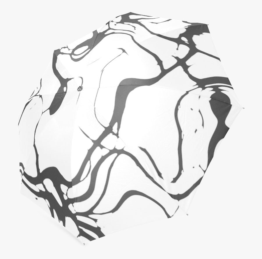 Ink Foldable Umbrella - Illustration, Transparent Clipart