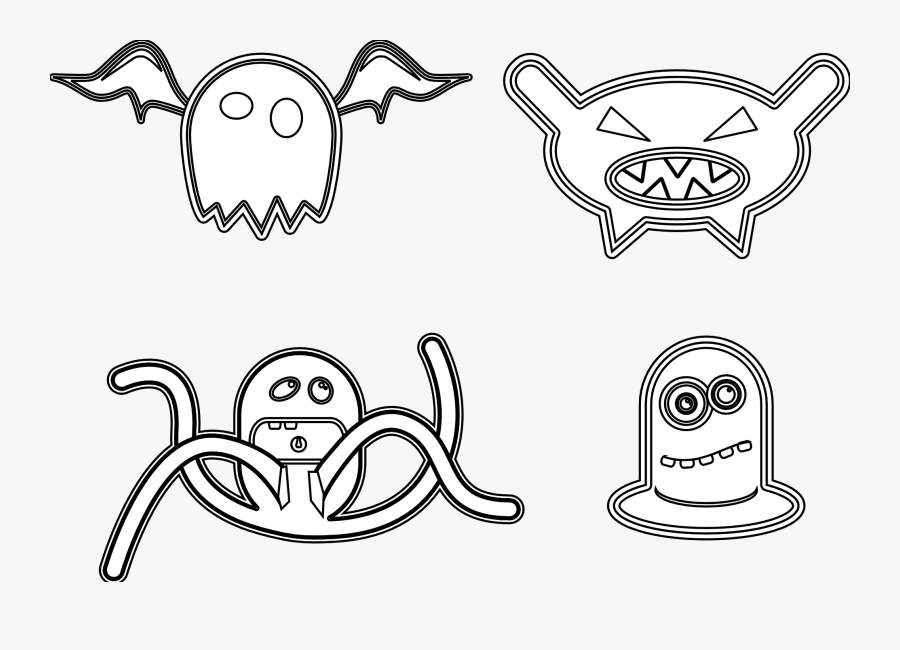Monster Cartoon Png White, Transparent Clipart