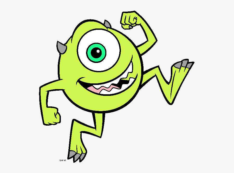Monster - Inc - Clipart - Black - And - White - Mike - Mike Monsters Inc Clipart, Transparent Clipart