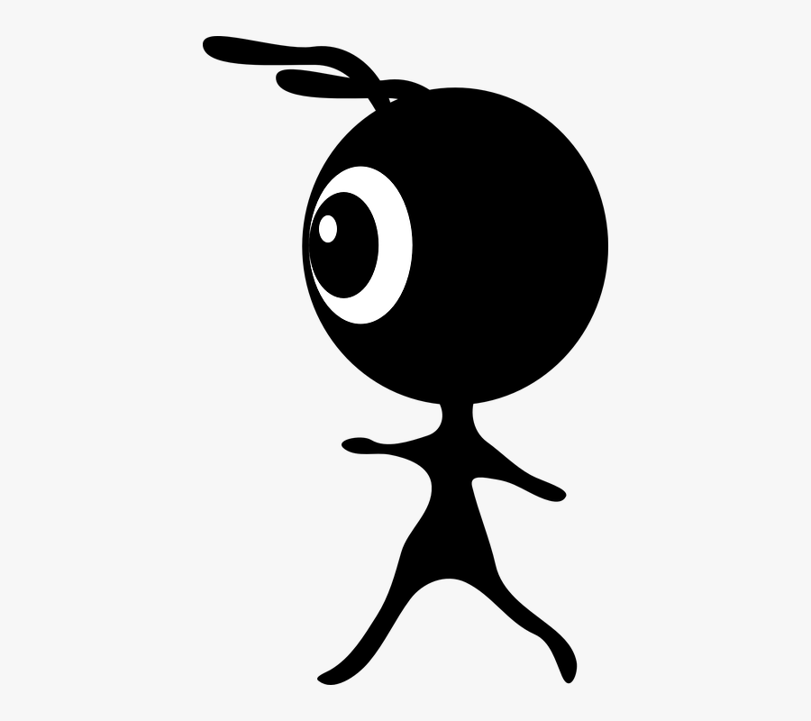 Alien, Mutant, Monster, Black, Silhouette - Alien Silhouette, Transparent Clipart