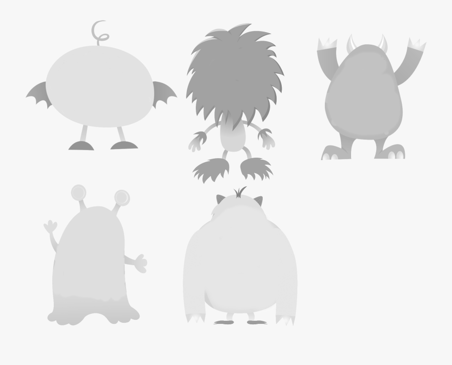 Clip Art Monster Template - Illustration, Transparent Clipart