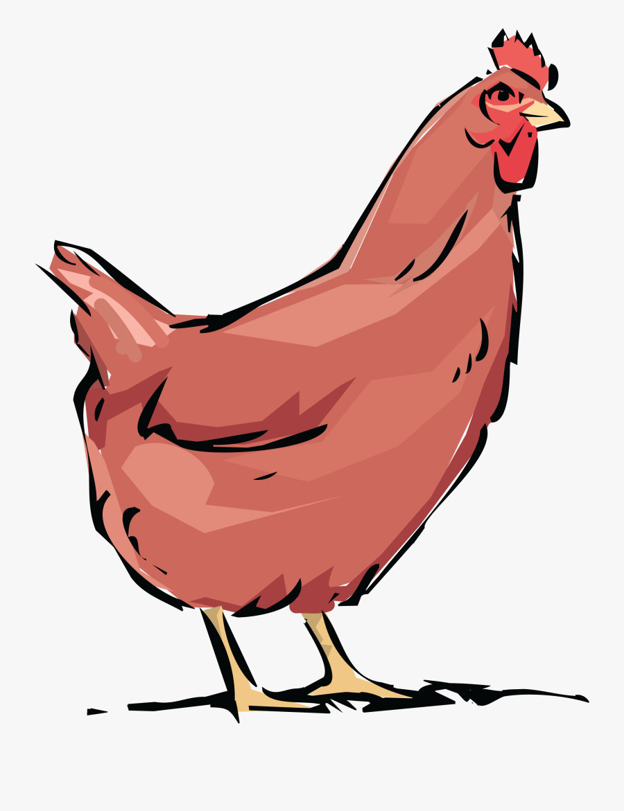 Free Clipart Of A Chicken Hen - Cartoon Transparent Background Chicken Png, Transparent Clipart