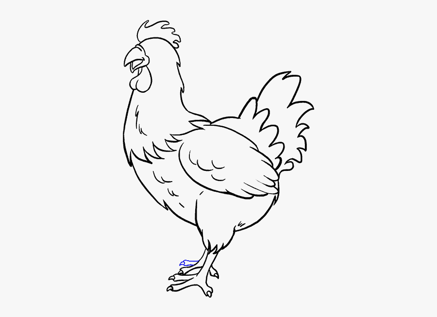 How To Draw Chicken - Chicken Head Drawing Easy, Transparent Clipart