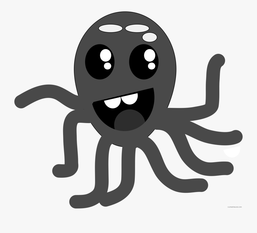 Transparent Octopus Clipart Black And White - Octopus, Transparent Clipart