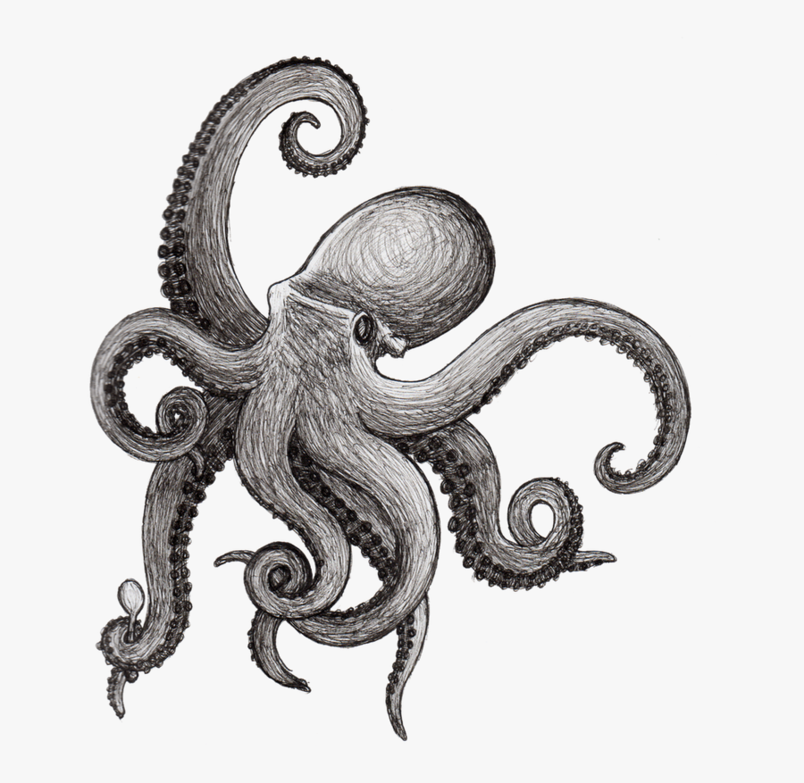 Clip Art Purple Octopus Tattoo - Kraken Png, Transparent Clipart