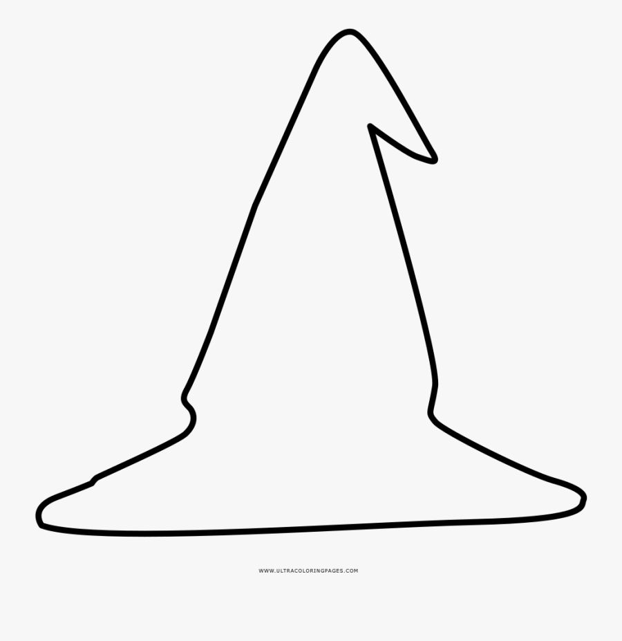 Witch Hat Coloring Page - Chapeu De Bruxa Desenho, Transparent Clipart