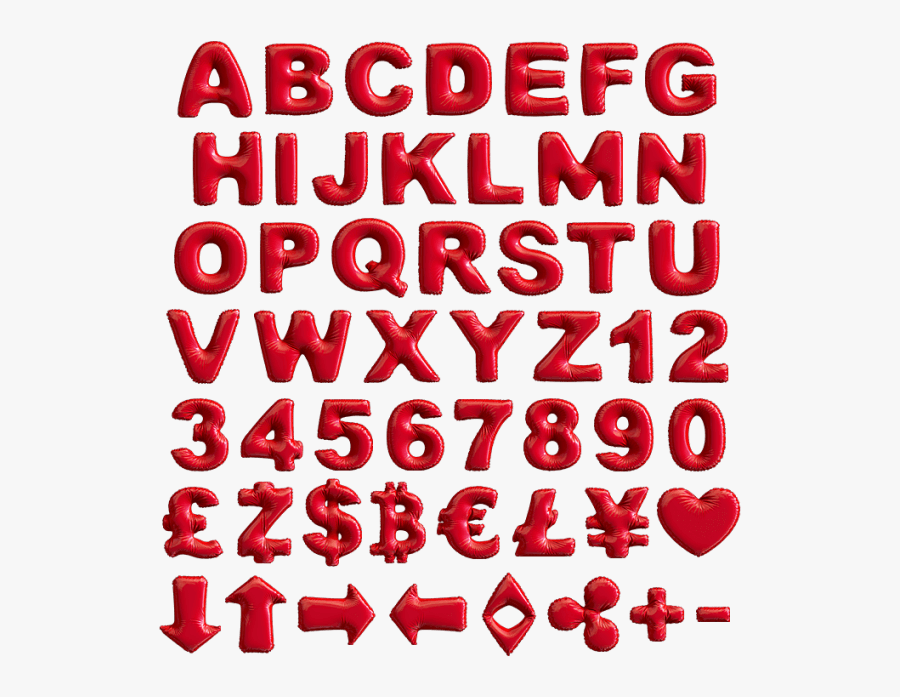 Inflatable Letter Font, Transparent Clipart