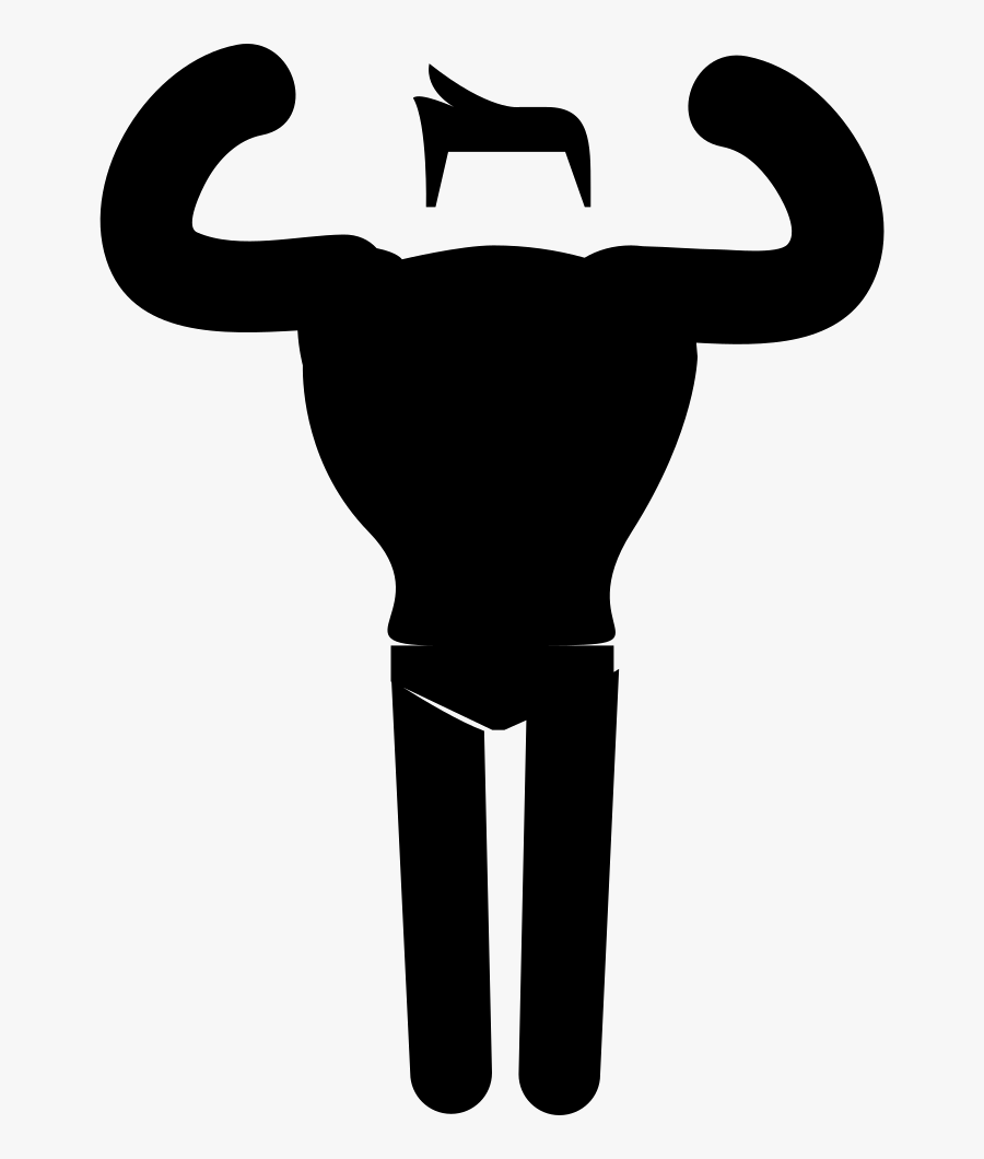 Muscular Man Showing His Muscles - Muscle Man Icon, Transparent Clipart