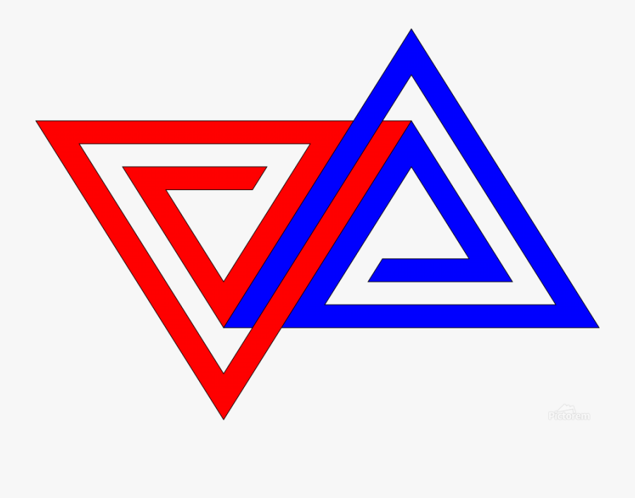 Connected Triangles Print - Triangle, Transparent Clipart