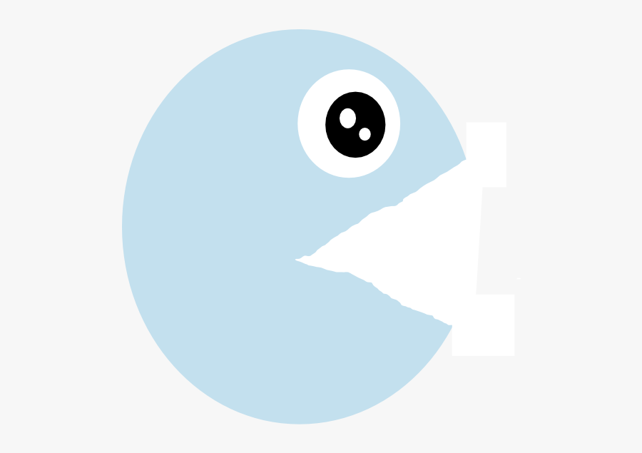 Pacman Blue Openmouth Svg Clip Arts - Circle, Transparent Clipart