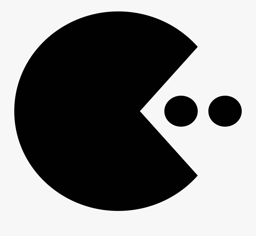 Pacman Svg 80"s - Pacman Black And White , Free Transparent Clipart