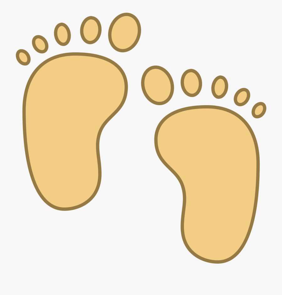 Transparent Foot Orange - Footprint, Transparent Clipart