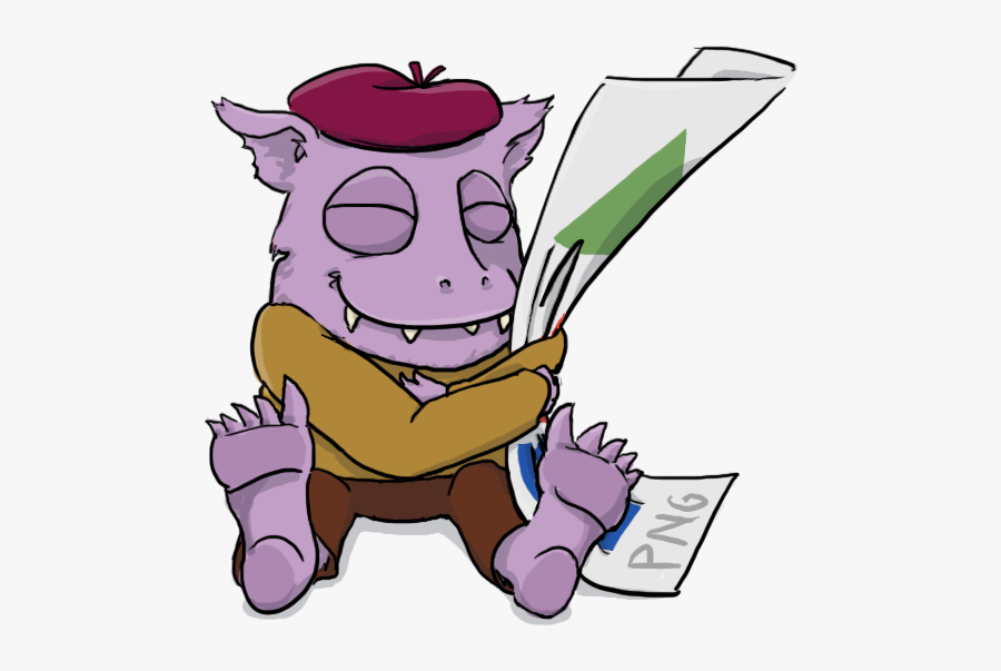 Snuggly Goblin With A Beret - Mediagoblin, Transparent Clipart