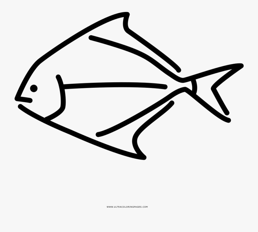 Tropical Fish Coloring Page - Line Art, Transparent Clipart