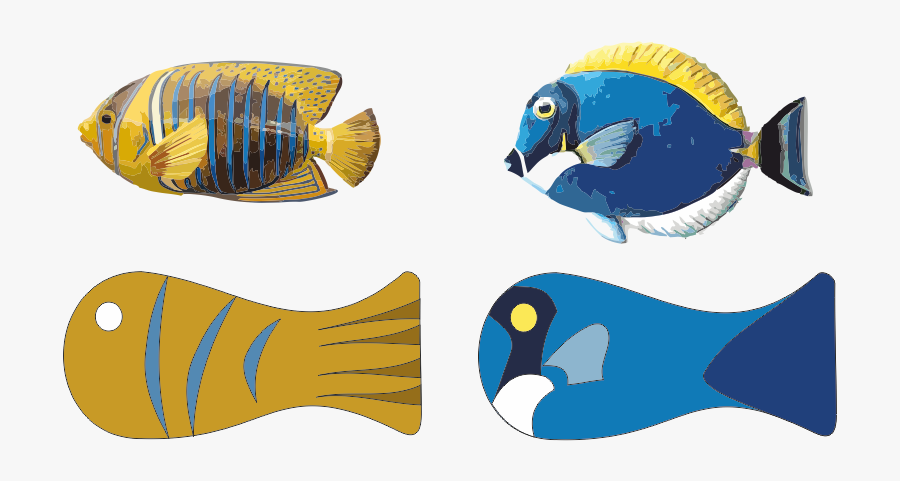 Led Torch - Angel Fish Drawing In Color, Transparent Clipart