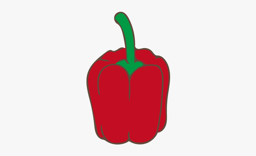 Paprika - Red Bell Pepper, Transparent Clipart
