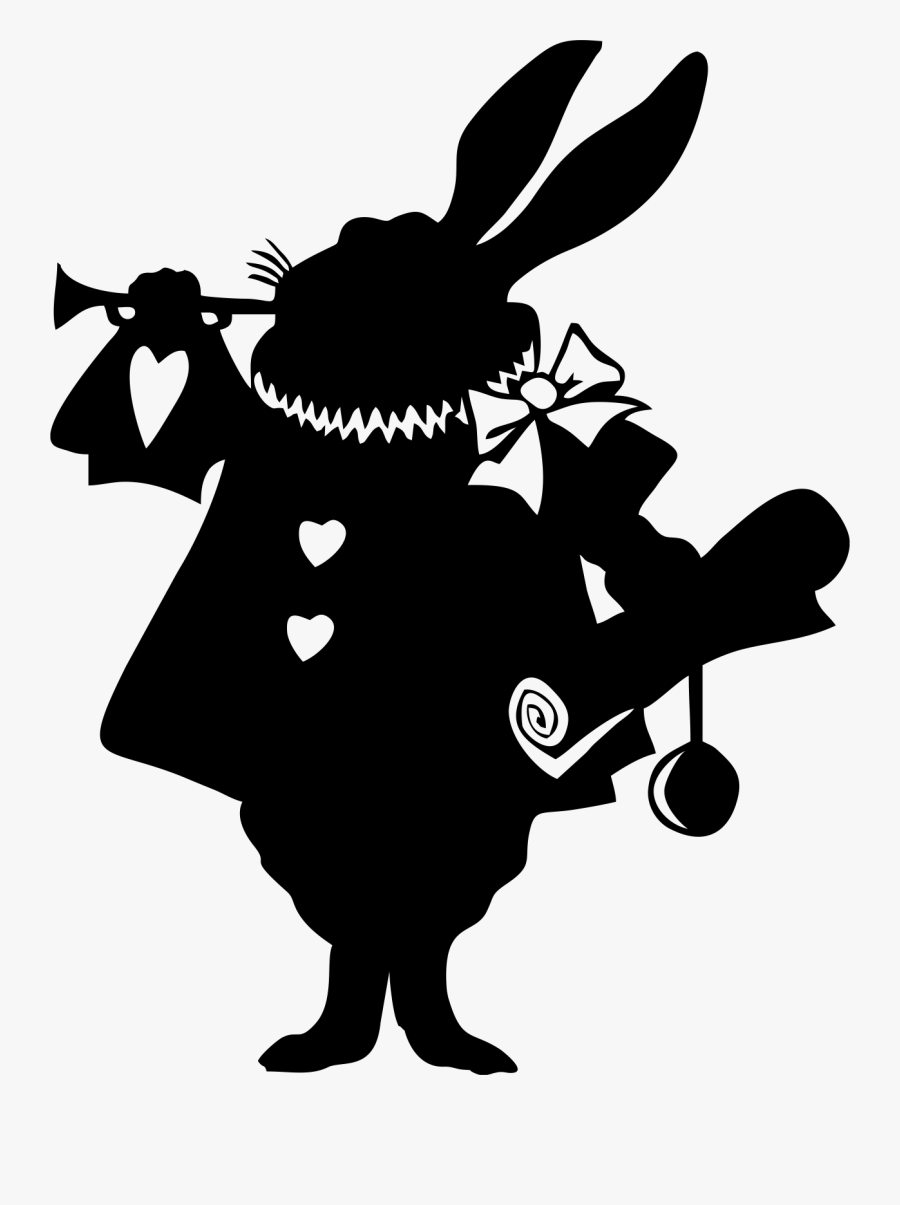 Alice In Wonderland Silhouette Png, Transparent Clipart