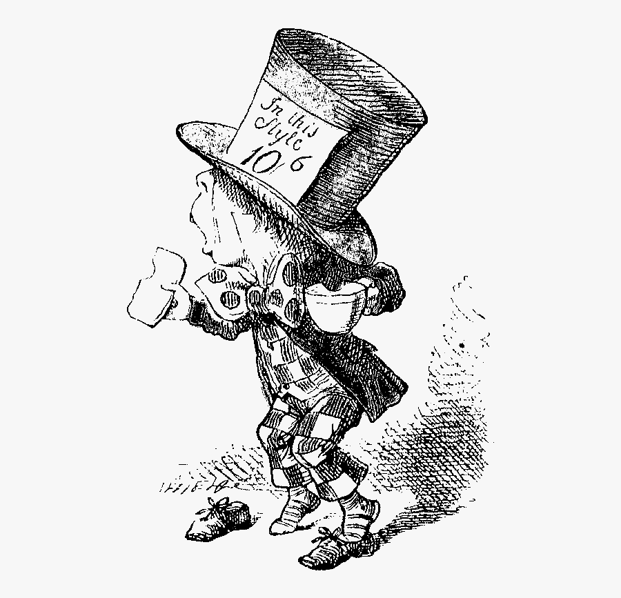 Alice In Wonderland Mad Hatter Lewis Carroll, Transparent Clipart
