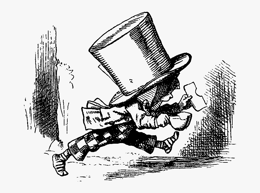 Alice"s Adventures In Wonderland The Mad Hatter White - Alice In Wonderland Illustrations Mad Hatter, Transparent Clipart