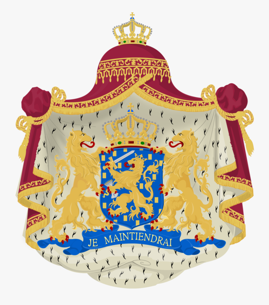 Coat Of Arms Of The Kingdom Of The Netherlands - Nederländerna Statsvapen, Transparent Clipart