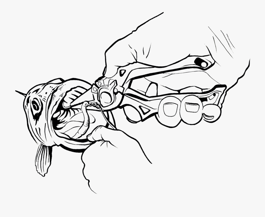 Sleigh Riding Gerber Fishing - Fishing Pliers Drawing, Transparent Clipart