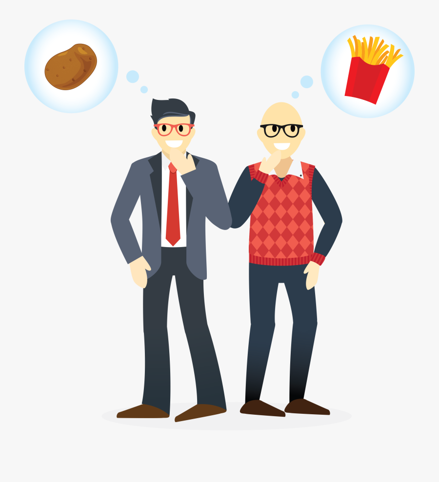 Gordon And Gorav Think About Potatoes In Very Different - Cartoon, Transparent Clipart