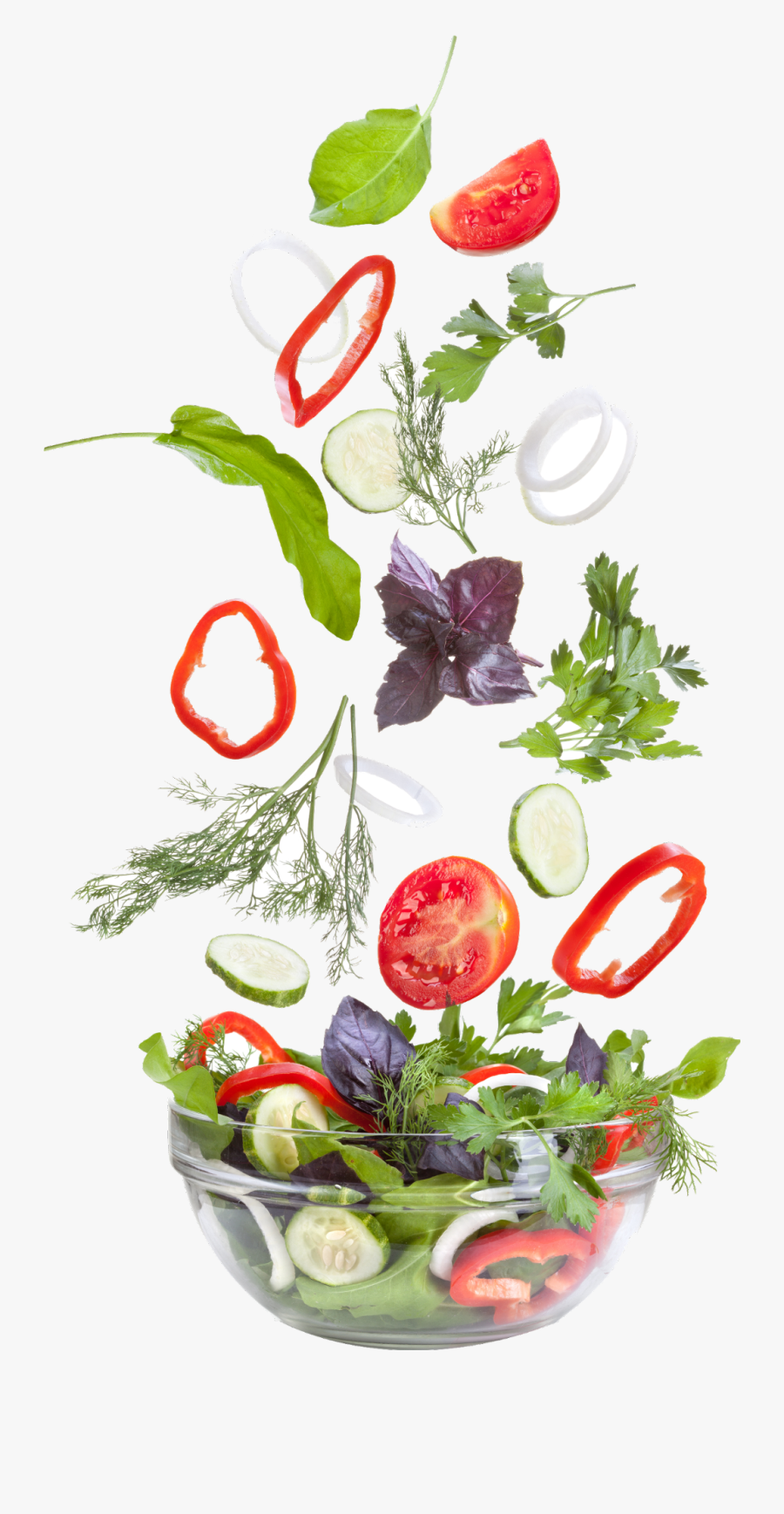 #salad #veggies #vegetables - Veggies Falling, Transparent Clipart