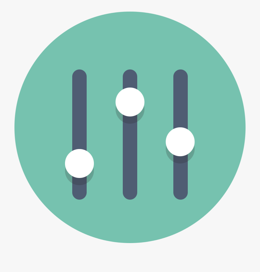 Circle,font,clip - Setting Round Icon Png, Transparent Clipart