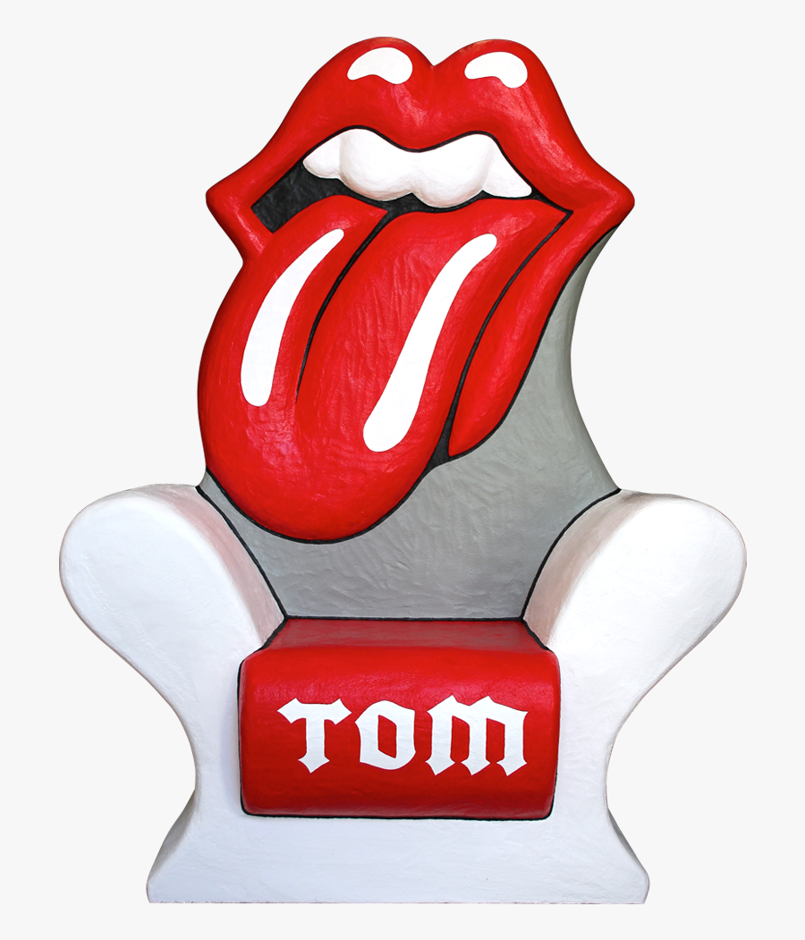 Rolling Stones Tounge Neck Tattoo, Transparent Clipart