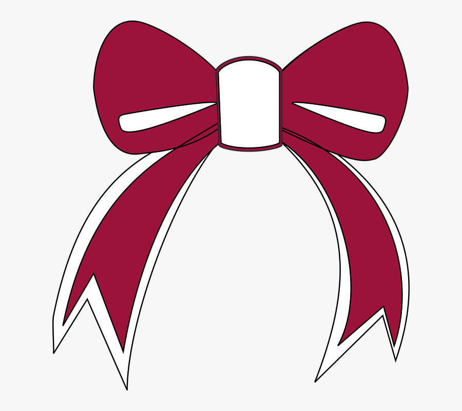 Graphic, Bow, Red Bow, Red And White Bow, Christmas - Pita Kupu Kupu Vektor, Transparent Clipart