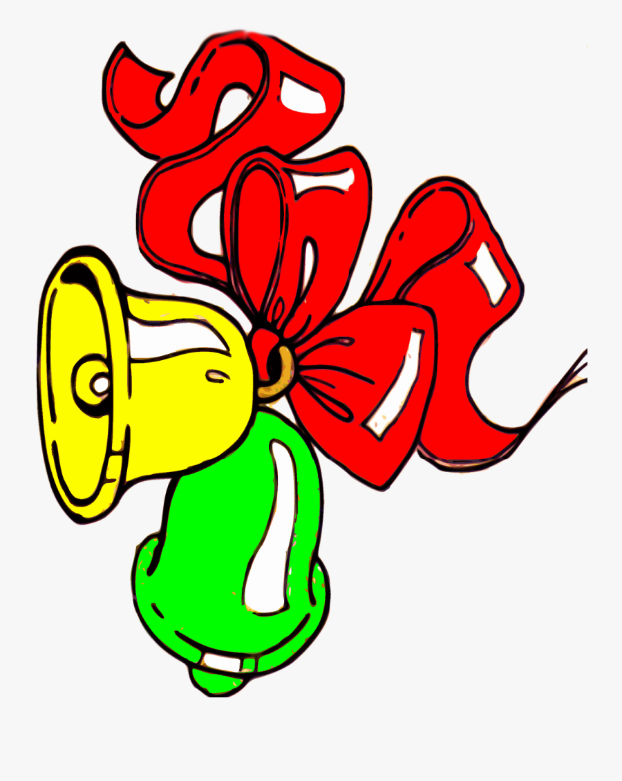 Christmas The Bells Of Christmas Red Bow - Cloche Sonne De Noel Animation Gif, Transparent Clipart