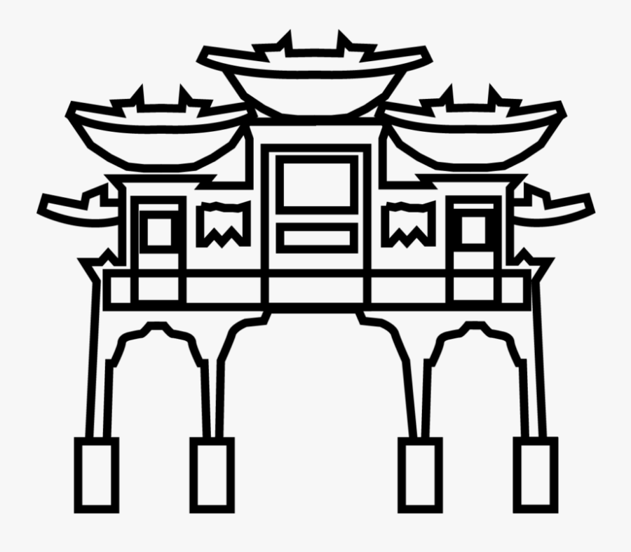 China Town In Liverpool Drawing, Transparent Clipart