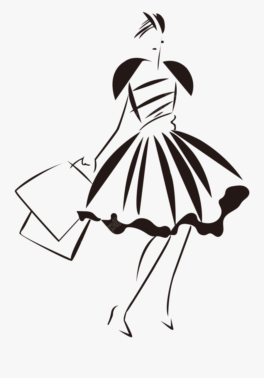 Model Silhouette Png - Sunday Is For Shopping, Transparent Clipart
