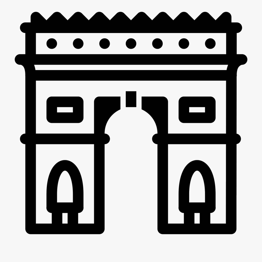 Triumphal Arch Icon - Arc De Triomphe Clipart, Transparent Clipart