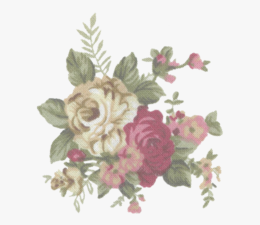 Tumblr Static Vintage Flower Print Stock By Candy - Vintage Flower Print, Transparent Clipart
