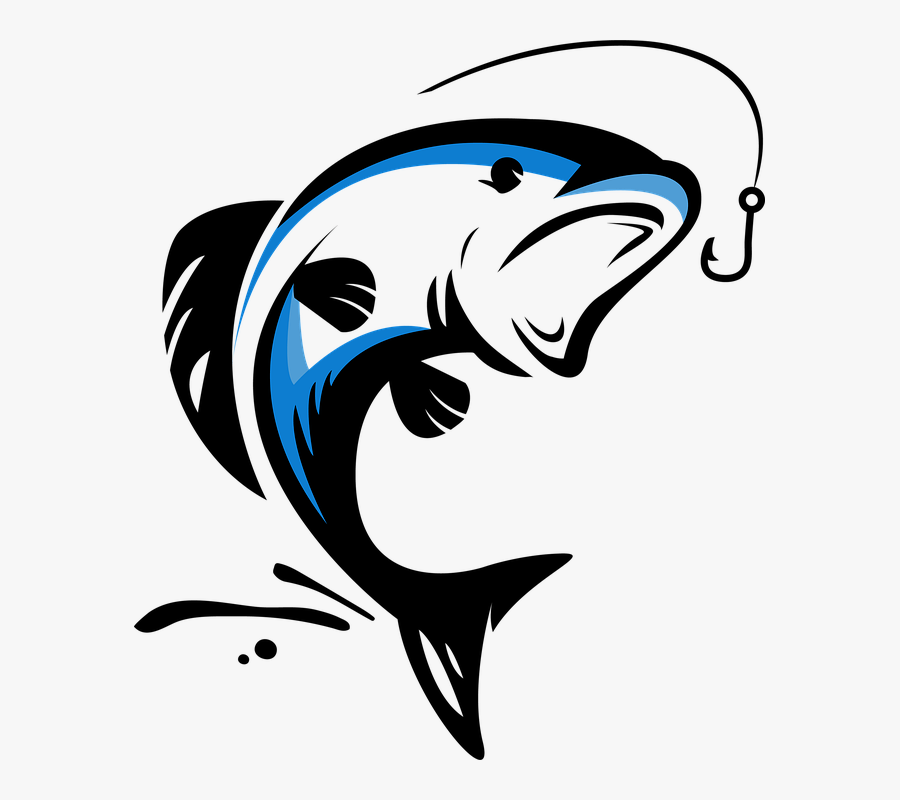 Fish, Symbol, Logo, Comic, Fisherman, Perch, Water - Logo Poisson, Transparent Clipart