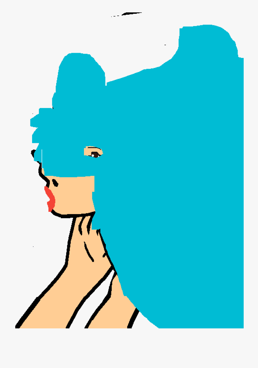 Anime Girl Not Colored, Transparent Clipart
