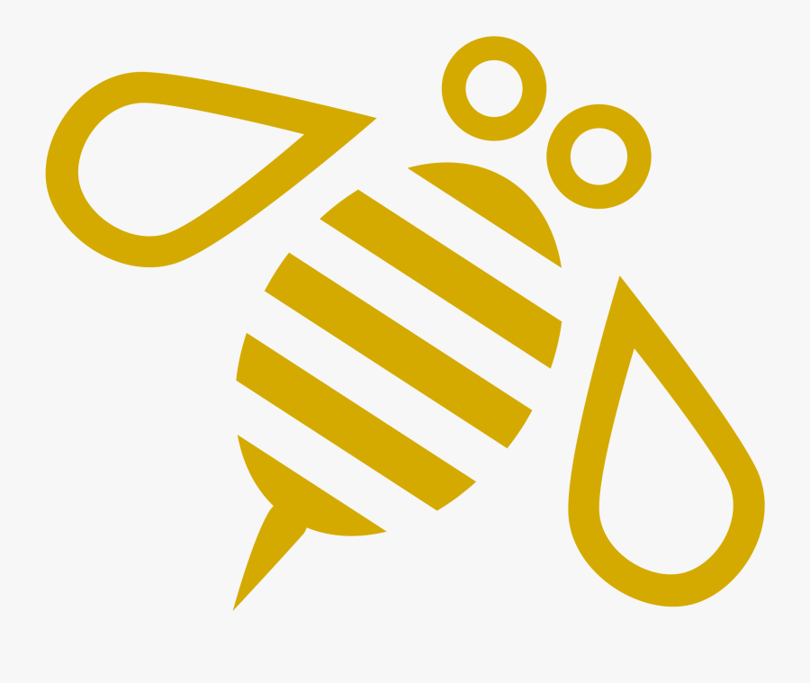Minimal Bee Or Bumblebee - Bee Logo Vector Png, Transparent Clipart