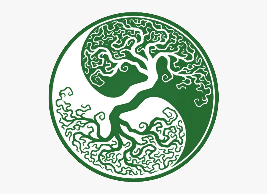 Holistic Wellness - Tree Yin Yang Tattoo, Transparent Clipart