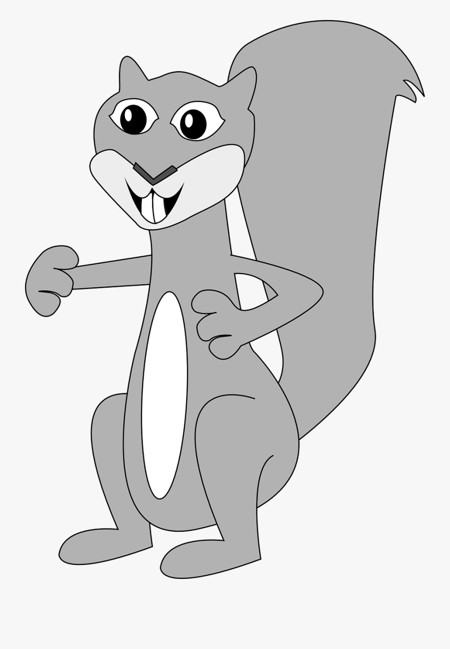 Squirrel Cartoon Cute Free Picture - Squirrel Clip Art, Transparent Clipart