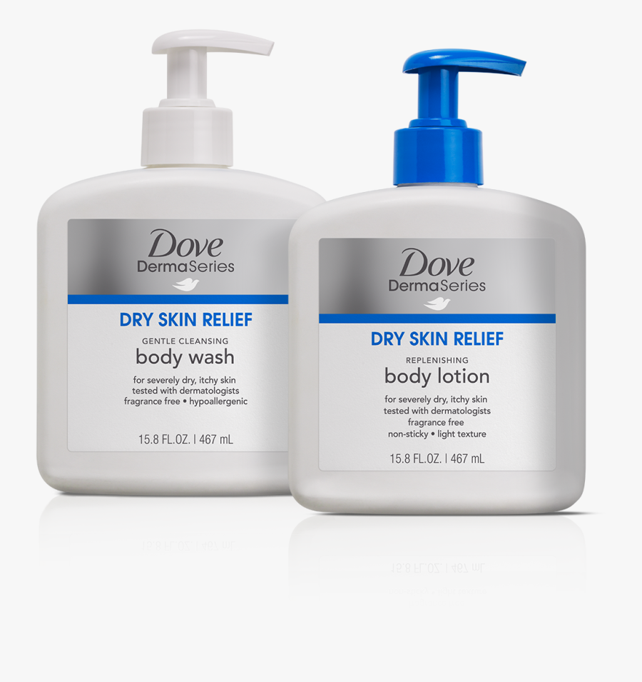 Products Clipart Personal Care Item - Dove Dermaseries Dry Skin Body Wash, Transparent Clipart