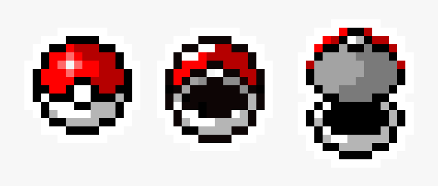 Clip Art Pokeball Pixel, Transparent Clipart