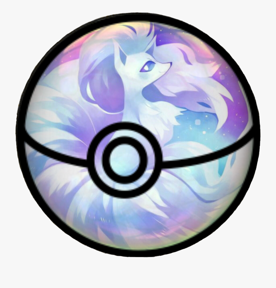 #pokemon #pokeball #ninetales #pretty #pastel #alolan - Pokemon Alolan Ninetails Art, Transparent Clipart