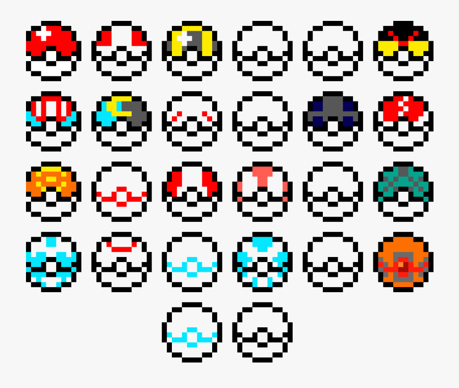 Pokeballs Circle Pixel Art Poke Balls Free Transparent Clipart Clipartkey D...