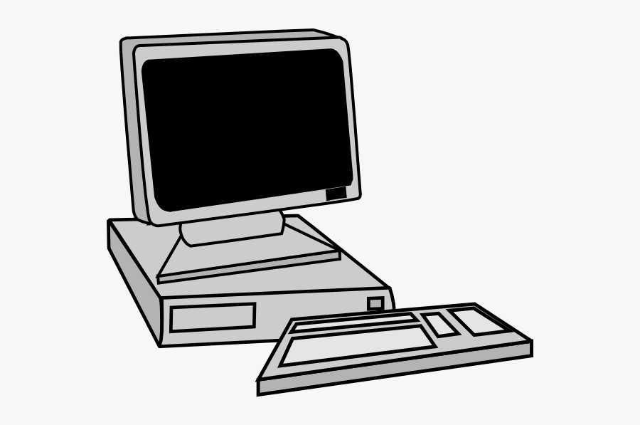 Black And White Computer, Transparent Clipart