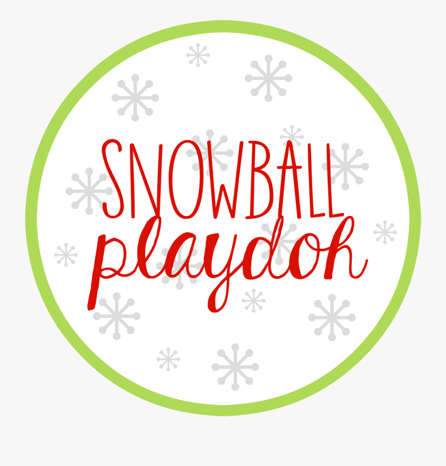 Snowball Playdoh Printable - Circle, Transparent Clipart
