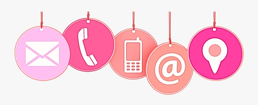 Pink Contact Us Png, Transparent Clipart