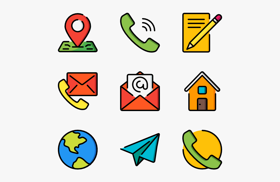 Contact Us - Contact Icon With Color, Transparent Clipart
