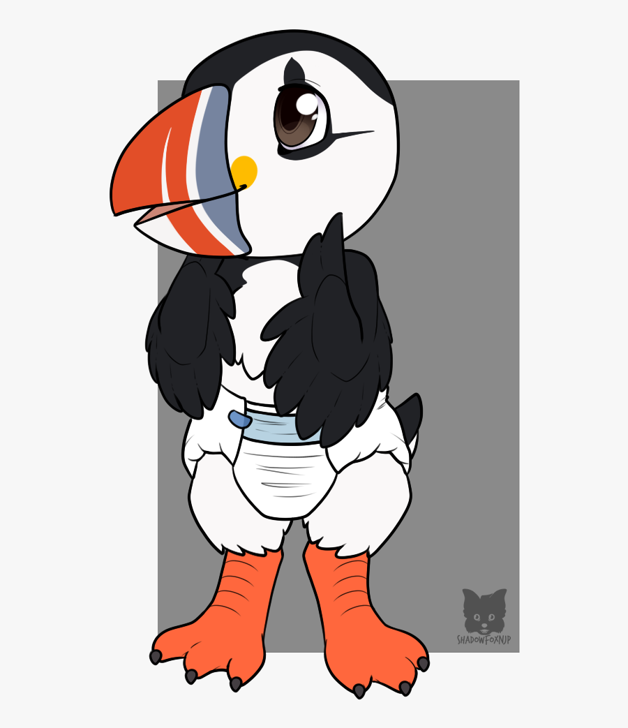 Puffin - Cartoon, Transparent Clipart